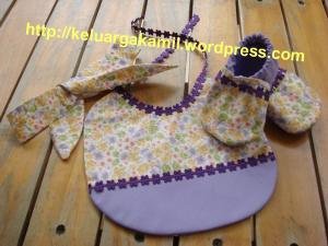sepatu bayi, bip dan headband set